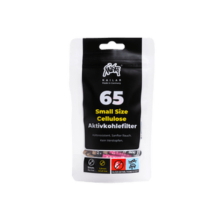 65 Cellulose Slim filtre à charbon actif