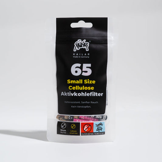 65 Cellulose Slim Aktivkohlefilter - Mixed