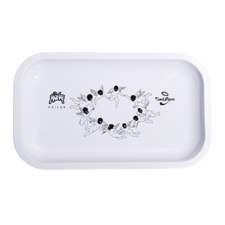 Kailar Rolling Tray 27 x 16,5 cm, plateau de mélange blanc
