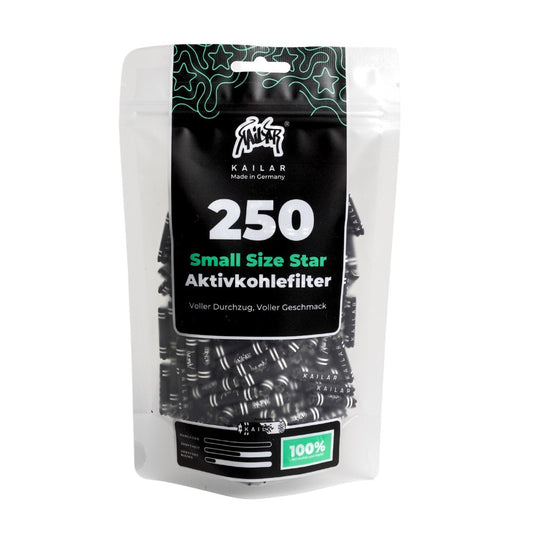 250 Small Size Star Papier Aktivkohlefilter