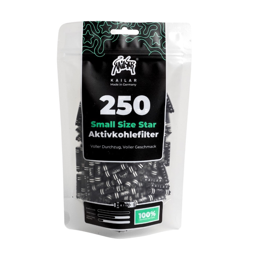 Kailar 250er Star Aktivkohlefilter-Pack in Schwarz