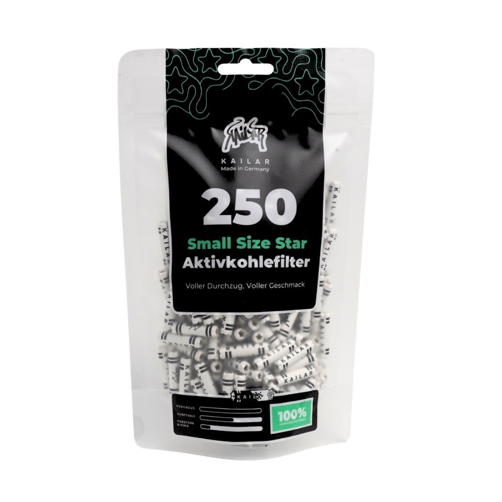 Kailar 250er Star Aktivkohlefilter-Pack in Weiß