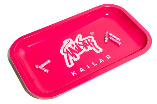 Kailar Rolling Tray Pink