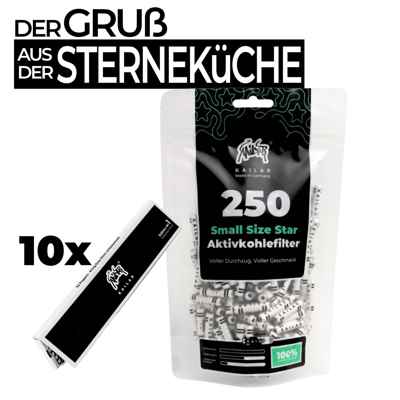 Deal des Monats: 1x 250er Sternfilter + 10x Longpapes ungebleicht