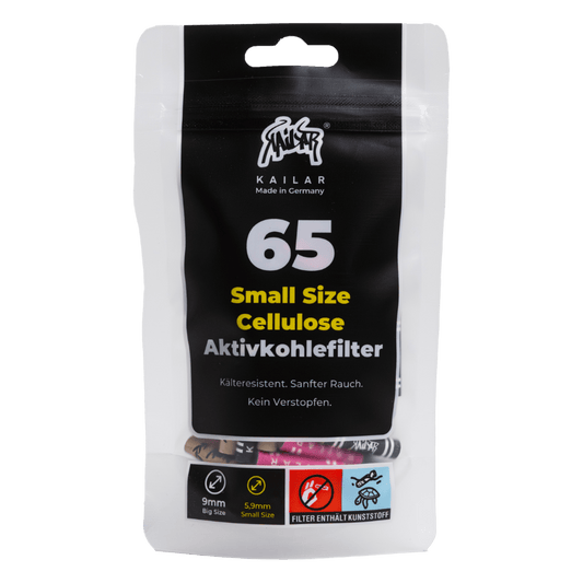 65 Cellulose Slim Aktivkohlefilter - Mixed