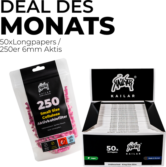 Deal des Monats- Longpapers Display + 250 Aktivkohlefilter
