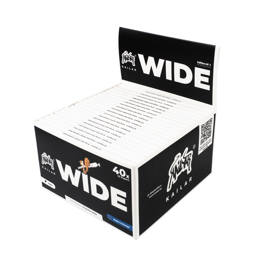 Kailar King Size Wide Unbleached Longpapers Box mit 40 Booklets
