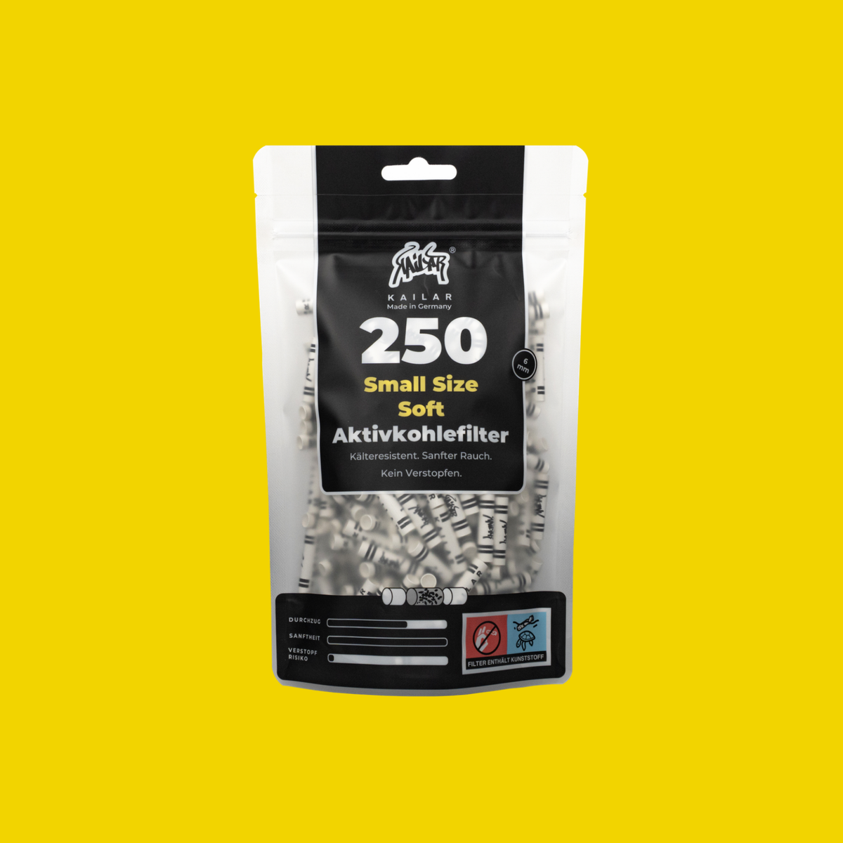 250 Cellulose Small Size Soft Aktivkohlefilter