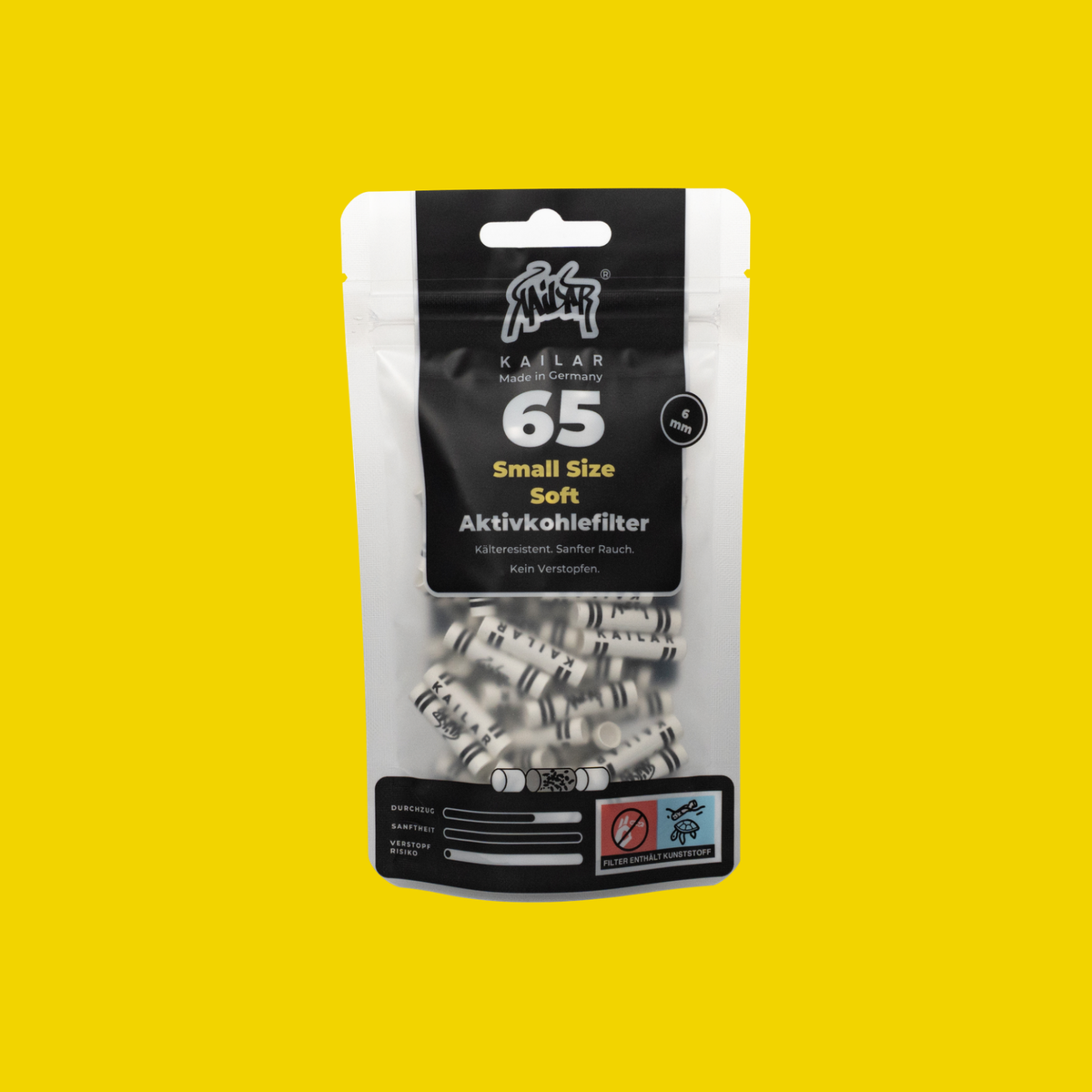 65 Cellulose Small Size Soft Aktivkohlefilter