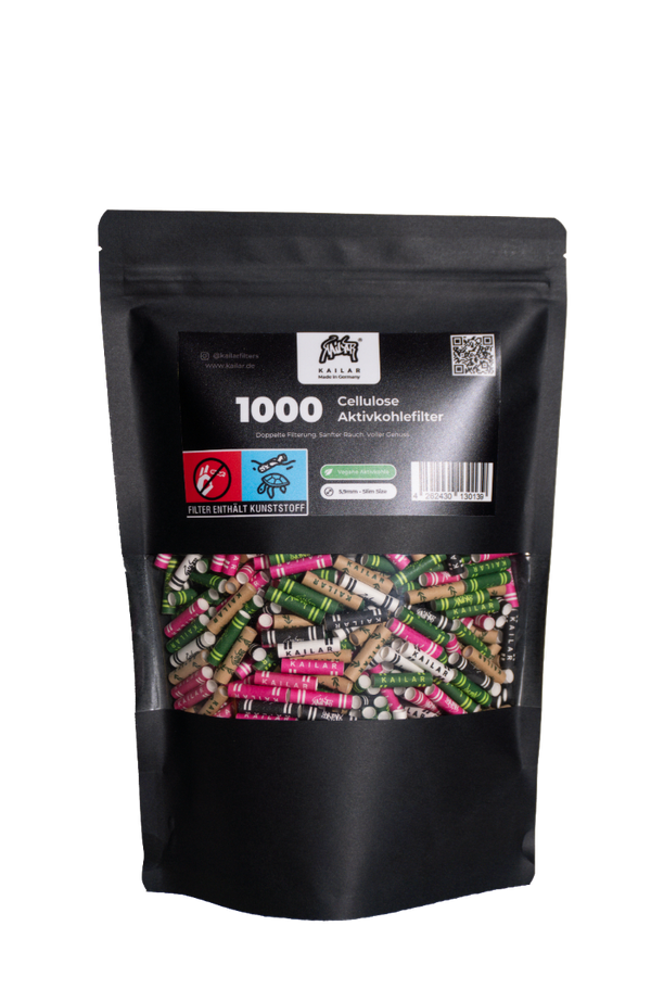 1000 Cellulose Small Size Soft Aktivkohlefilter ( Mixed )